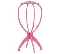 XCZYN Support de perruque Portable pliable tête de perruque pour perruques courtes affichage porte-perruque pliant séchoir de perruque voyage Extensions de cheveux courts Stands (1Pc rose)