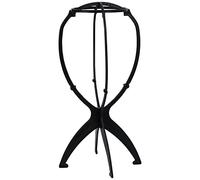 XCZYN Support de perruque Portable pliable tête de perruque pour perruques courtes affichage porte-perruque pliant séchoir de perruque voyage Extensions de cheveux courts Stands (1Pc noir)