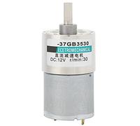 XD - Moteur à réduction CC 37GB3530, moteur à aimant permanent à basse vitesse 12 V avec engrenages entièrement métalliques, micro-moteur à engrenages à couple élevé, rotation (30 tr/min)