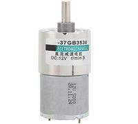 XD - Moteur à réduction DC 37GB3530, moteur à engrenages à aimant permanent à basse vitesse 12 V avec tous les engrenages en métal, mini-moteur à couple élevé rotation (5 tr/min)