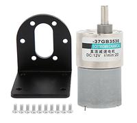 XD37GB3530 DC Gear Motor, Low Speed High Torque Permanent Magnet Micro Motor, 12V Brushed Gearbox Motor with All Metal Gears and Overcurrent Protection for Robotics DIY Projects (20 tr/min)