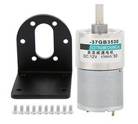 XD37GB3530 DC Gear Motor, Low Speed High Torque Permanent Magnet Micro Motor, 12V Brushed Gearbox Motor with All Metal Gears and Overcurrent Protection for Robotics DIY Projects (30 tr/min)