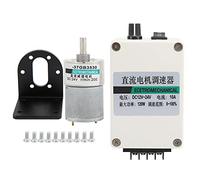 XD37GB3530 Moteur à engrenages DC, moteur à aimant permanent à basse vitesse et couple élevé, boîte de vitesses en métal 24 V avec support et régulateur, fonctionnement silencieux (200 tr/min)