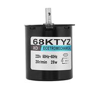 XD68KTYZ-AC-S1 AC 220V 28W Moteur Synchrone à Engrenages à Aimants Permanents Electrique CW/CCW Boîte Variateur de Vitesse pour DIY Remplacement(2,5 R/min)(20 tours)