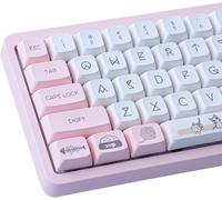 Xda Keycaps Pbt Keycaps 136 Touches Sublimation De Colorant Pour Commutateurs Mx Disposition Iso/Ansi Clavier Mécanique (Cheese Cat)