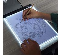 XDAILUYYDS Tables à Dessin Lumineuses avec Câble USB avec Luminosité Réglable, Ultra-mince Portable Tablette Dessin, Dessin Lumineuse Pad (A4)