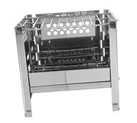 XDAWQP 1 Ensemble de Gril Portable en Acier Inoxydable, Outil de Barbecue d'extérieur Compact pour Le Camping, la randonnée, Conception légère et résistante au feu