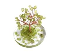 XDAWQP Arbre à Argent Feng Shui Arbre à Quartz Arbre à Argent Feng Shui Arbre à Cristal Pierre précieuse Bonsaï Arbre de Vie Décor Ornements d'arbre en Pierre de Cristal,Grün 7.5cm