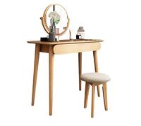 XDAWQP Coiffeuse en bois avec miroir et tabouret pour chambre, meuble multifonction pour la maison avec 1 tiroir