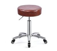 XDAWQP Tabouret Rotatif À roulettes Rond De 440 LB, Tabouret De Travail Pivotant en Cuir À Hauteur Réglable avec roulettes Silencieuses, Tabourets De Barbier De Beauté,Red1-One Size
