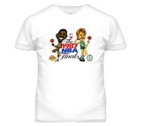 XDCERE Larry Bird Magic Johnson Retro T Shirt WhiteXX-Large
