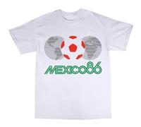 XDCERE Mexico 86 T-Shirt 100% Cotton 1986 World Cup Football WhiteXX-Large