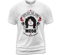 XDCERE Unisex Cotton T-Shirt MC5 Kick Out The Jams The 50th Anniversary Tour WhiteX-Large