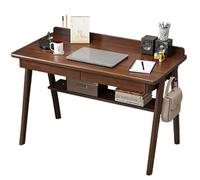 XDCXYD Bureau Moderne Simple Et Multifonctionnel avec Tiroir Idéal pour Travailler Et Étudier À La Maison Ou sur Un Balcon(Walnut,80 * 60 * 75cm)