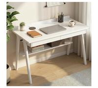 XDCXYD Bureau Simple en Bois Massif Moderne Et Multifonctionnel avec Tiroir Idéal pour Travailler À La Maison Ou Étudier À Domicile(Blanc,100 * 60 * 75cm)