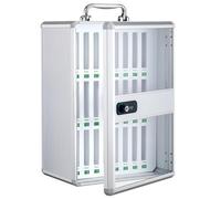 XDCXYD Coffre-fort Pour Téléphone Portable Avec Verrouillage Par Mot De Passe, Boîte En Alliage D'aluminium Pour Téléphone Portable Avec Porte Transparente Armoire Pour Usine/école/entreprise(24bit)