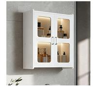 XDCXYD Étagère Murale De Salle De Bain Meuble Mural À Double Porte pour Un Rangement Multicouche avec Étagères(61 * 20 * 45cm)