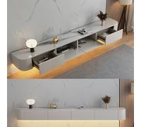 XDCXYD Meuble TV Suspendu avec Console Multimédia | Meuble TV mural avec abattant inférieur et tiroir(Pattern,300*24*20cm)