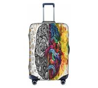 XDCYWBZDBC Avantage du cerveau gauche et droit - Housse de bagage de voyage élastique Tao18-81,3 cm - Housse de bagage avec fermeture éclair anti-rayures et anti-poussière - Fixation et démontage