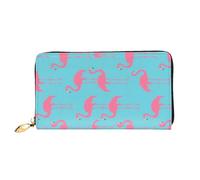 XDCYWBZDBC Flamingo Portefeuille en cuir avec fermeture éclair pour femme Grande capacité avec plusieurs poches Portefeuille multifonction pour cartes de crédit, espèces, pièces de monnaie, 3D.,