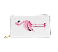 XDCYWBZDBC Flamingo Portefeuille en cuir avec fermeture éclair pour femme Grande capacité avec plusieurs poches Portefeuille multifonction pour cartes de crédit, espèces, pièces de monnaie, 3D.,