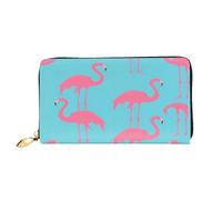 XDCYWBZDBC Flamingo Portefeuille long pour femme Porte-cartes de crédit Grande capacité Fermeture éclair Porte-cartes de visite Mode Notecase, Noir , Taille unique, Décontracté
