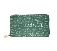 XDCYWBZDBC Formulas Formes Théorie Math Leçon Word Ladies Long Portefeuilles de voyage Porte-cartes de crédit Grande capacité Fermeture éclair Porte-cartes de visite Mode Notecase, Noir , Taille