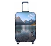 XDCYWBZDBC Glacier National Park Housse de bagage de voyage élastique Tao18-81,3 cm Housse de bagage avec fermeture éclair Anti-rayures Anti-poussière Fixation et démontage rapides, blanc, S, Bagage à