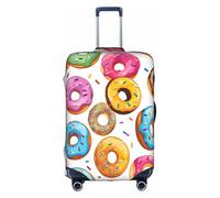 XDCYWBZDBC Housse de bagage de voyage élastique en forme de donut avec fermeture éclair anti-rayures, anti-poussière, fixation et démontage rapides, blanc, XL, Bagage à main