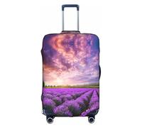 XDCYWBZDBC Housse de bagage de voyage élastique Lavender Fields Tao18-81,3 cm avec fermeture éclair, anti-rayures, anti-poussière, fixation et démontage rapides, blanc, L, Bagage à main