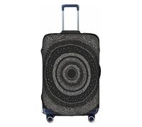 XDCYWBZDBC Housse de bagage de voyage élastique Mandala Tao18-81,3 cm avec fermeture éclair, anti-rayures, anti-poussière, fixation et démontage rapides, blanc, S, Bagage à main