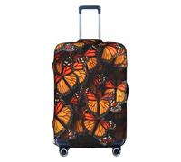 XDCYWBZDBC Housse de bagage de voyage élastique Monarch Butterflies Tao18-81,3 cm avec fermeture éclair anti-rayures, anti-poussière, fixation et démontage rapides, blanc, M, Bagage à main