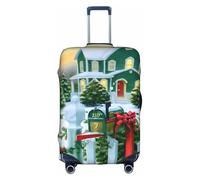 XDCYWBZDBC Housse de bagage de voyage élastique pour boîte aux lettres et cadeaux de Noël Tao18-81,3 cm avec fermeture éclair, anti-rayures, anti-poussière, fixation et démontage rapides, blanc, XL,
