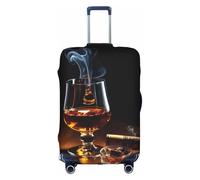XDCYWBZDBC Housse de bagage de voyage élastique pour cigares et whisky Tao18-81,3 cm avec fermeture éclair, anti-rayures, anti-poussière, fixation et démontage rapides, blanc, XL, Bagage à main