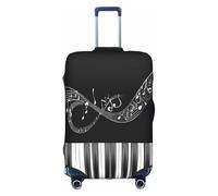 XDCYWBZDBC Housse de bagage de voyage élastique pour guitare et piano Tao18-81,3 cm avec fermeture éclair anti-rayures, anti-poussière, fixation et démontage rapides, blanc, L, Bagage à main