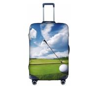 XDCYWBZDBC Housse de bagage de voyage élastique pour parcours de golf Tao18-81,3 cm avec fermeture éclair, anti-rayures, anti-poussière, fixation et démontage rapides, blanc, XL, Bagage à main
