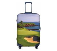 XDCYWBZDBC Housse de bagage de voyage élastique pour parcours de golf Tao18-81,3 cm avec fermeture éclair, anti-rayures, anti-poussière, fixation et démontage rapides, blanc, M, Bagage à main