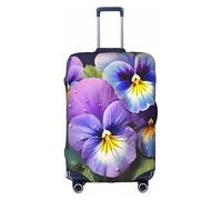 XDCYWBZDBC Pansy Perfection Housse de bagage de voyage élastique Tao18-81,3 cm Housse de bagage avec fermeture éclair Anti-rayures Anti-poussière Fixation et démontage rapides, blanc, M, Bagage à main