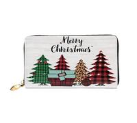 XDCYWBZDBC Portefeuille long pour femme avec fermeture éclair et inscription Merry Christmas, Noir , Taille unique, Décontracté