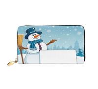 XDCYWBZDBC Portefeuille long pour femme avec fermeture éclair et inscription Merry Christmas, Noir , Taille unique, Décontracté