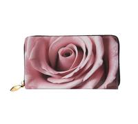XDCYWBZDBC Rose Close Up Portefeuilles de voyage pour femme Porte-cartes de crédit Grande capacité Fermeture éclair Porte-cartes de visite Mode Notecase, Noir , Taille unique, Décontracté