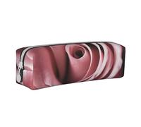 XDCYWBZDBC Trousse à crayons en cuir avec gros plan - Grande capacité - Pour ranger de petits articles pour l'école, le bureau, les voyages ou le maquillage - Petit sac à outils, blanc, Taille unique,