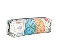 XDCYWBZDBC Trousse à crayons en cuir avec motif cerveau humain, sac de rangement de grande capacité, utilisé pour mettre de petits articles pour l'école, le bureau, les voyages ou le maquillage,