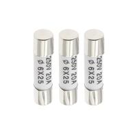 XDDQWSWA 10PCS 6 * 25mm Fusible en céramique 6 * 25 Tube d'assurance en céramique 6X25MM 0.5A 1A 2A 3A 5A 6A 7A 8A 10A 15A 20A 25A 30A 250V Fusible RO57(10PCS 20A)