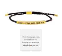 XdealCozyxc Bracelet de résistance, bracelet « Don't Let the Hard Days Win » pour famille, amis, filles