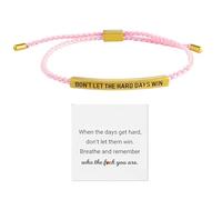 XdealCozyxc Bracelet de résistance, bracelet « Don't Let the Hard Days Win » pour famille, amis, filles