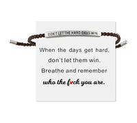 XdealCozyxc Bracelet de résistance, bracelet « Don't Let the Hard Days Win » pour famille, amis, filles