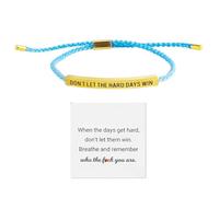 XdealCozyxc Bracelet de résistance, bracelet « Don't Let the Hard Days Win » pour famille, amis, filles