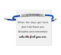XdealCozyxc Bracelet de résistance, bracelet « Don't Let the Hard Days Win » pour famille, amis, filles