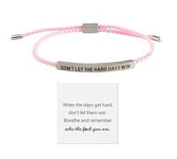 XdealCozyxc Bracelet de résistance, bracelet « Don't Let the Hard Days Win » pour famille, amis, filles